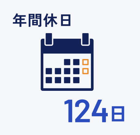 年間休日124日